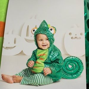 Infant chameleon plush Halloween costume 6-12m